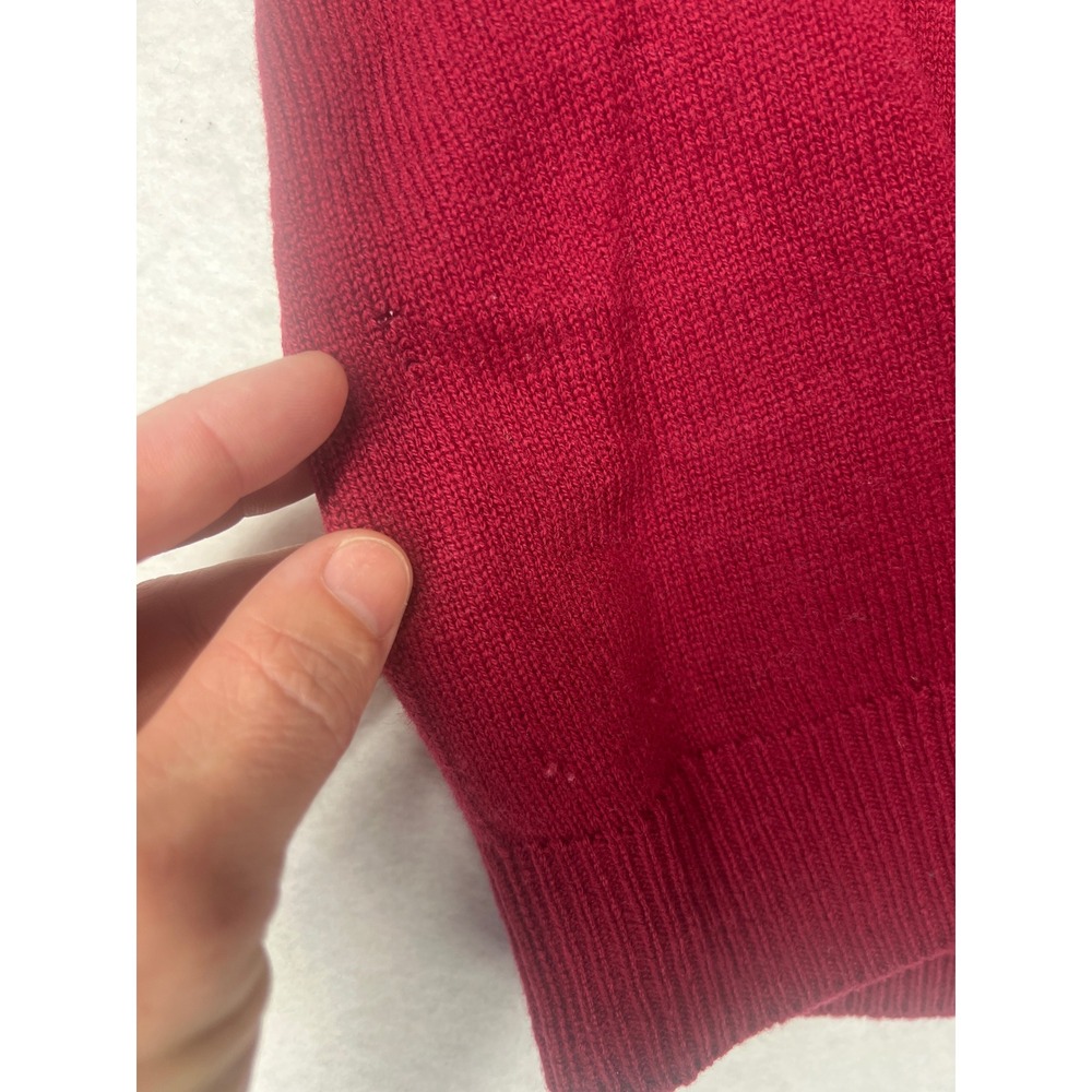 Naadam The Collection Wool Cashmere Polo Sweater Berry Red Womens Large L - Picture 5 of 6